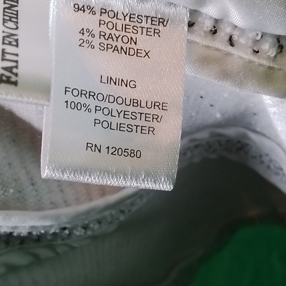 AMANDA + CHELSEA WHITE BLACK TEXTURED SCRUNCHED SLEEVE POINTE - Picture 5 of 5